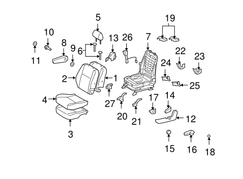 FJ Cruiser FRONT SEAT COMPONENTS 2