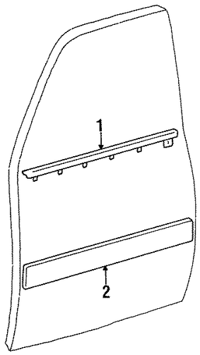 Land Cruiser EXTERIOR TRIM - FRONT DOOR