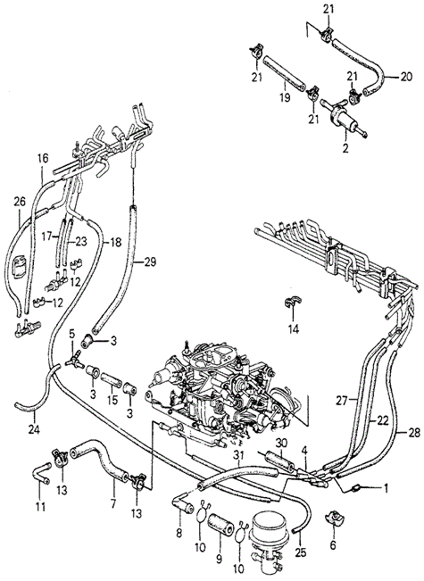 ENGINE/FUEL TUBING for 1982 Honda ACCORD HATCHBACK #1