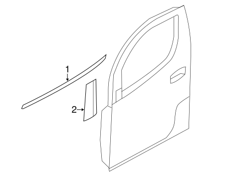 NV200 EXTERIOR TRIM - FRONT DOOR