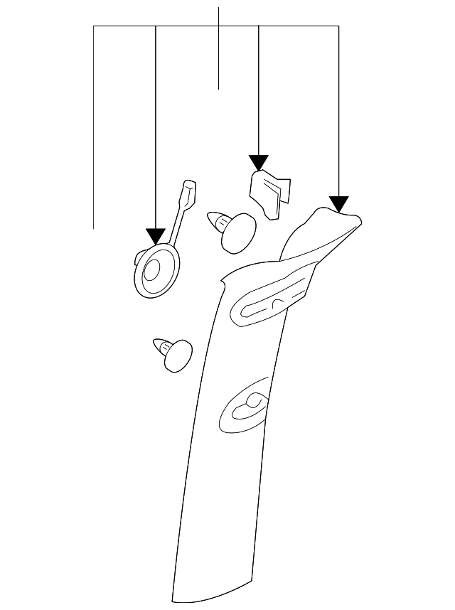 15143850 Деталь LOCK PILLAR TRIM, RIGHT