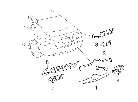 Camry EXTERIOR TRIM - TRUNK
