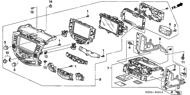 ELECTRICAL / EXHAUST / HEATER / FUEL/CENTER MODULE (ALPINE) (NAVI) ('06) for 2006 Honda ACCORD COUPE #1