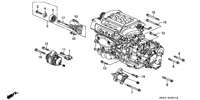 ENGINE/ALTERNATOR BRACKET (V6) for 1999 Honda ACCORD SEDAN #1