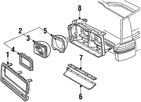 Eldorado HEADLAMP COMPONENTS