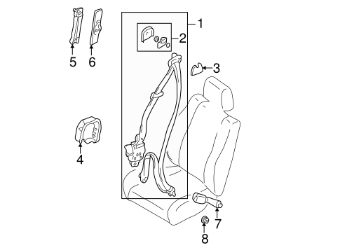 626 FRONT SEAT BELTS