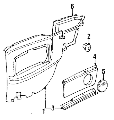 Cabriolet INTERIOR TRIM - QUARTER PANELS
