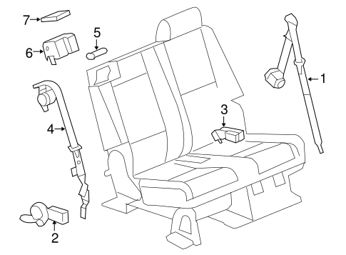 Escalade REAR SEAT BELTS 2