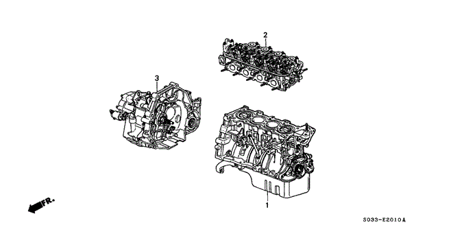 ENGINE/ENGINE ASSY. - TRANSMISSION ASSY. for 2000 Honda CIVIC HATCHBACK #1