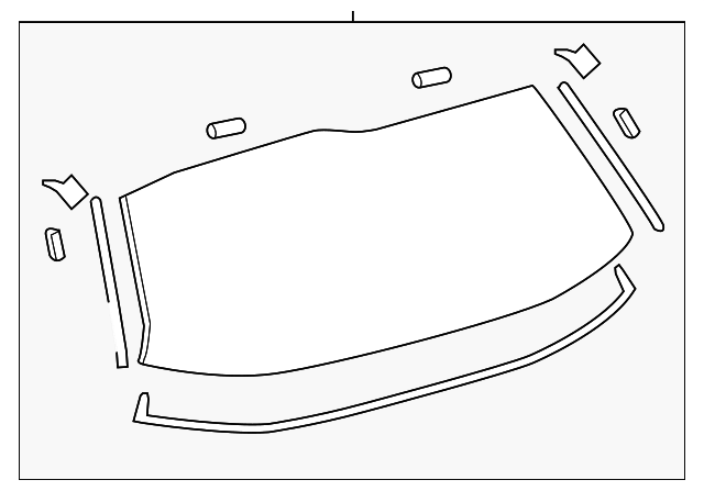 68105-08040 Деталь LIFT GATE GLASS