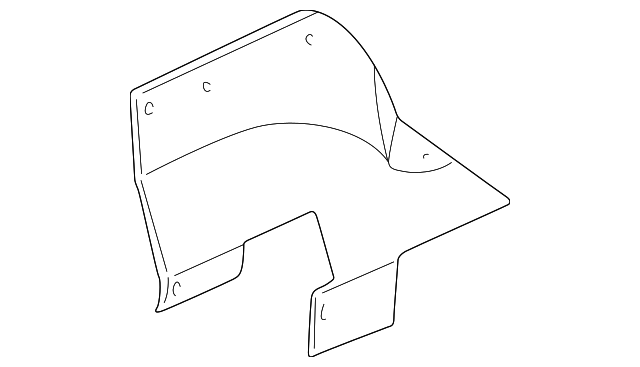 MR484654 Деталь SPLASH SHIELD, RIGHT