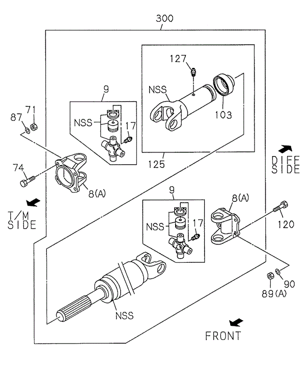 CHASSIS/PROPELLER SHAFT (RR.) for 1998 Acura SLX #1