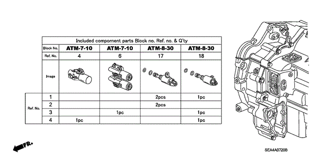 TSX SEDAN AT SOLENOID VALVE SET