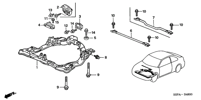CIVIC COUPE FRONT SUB FRAME