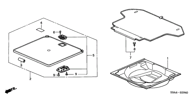 INTERIOR / BUMPER/REAR FLOOR BUCKET for 2003 Honda CR-V #1