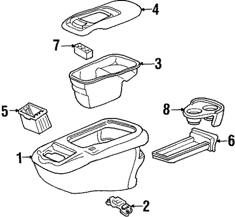 Suburban K2500 FLOOR CONSOLE