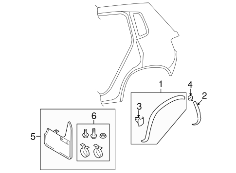 Tiguan EXTERIOR TRIM - QUARTER PANEL