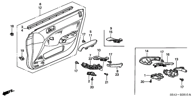 INTERIOR / BUMPER/FRONT DOOR LINING for 2003 Honda CIVIC SEDAN #1