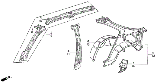 INTEGRA 5-DOOR INNER PANEL 5DR