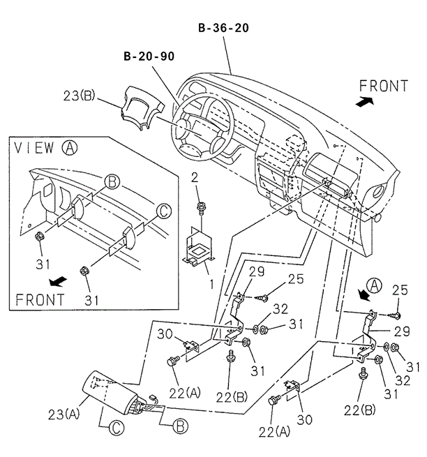 ELECTRICAL / EXHAUST / HEATER / FUEL/SRS UNIT for 1998 Acura SLX #1