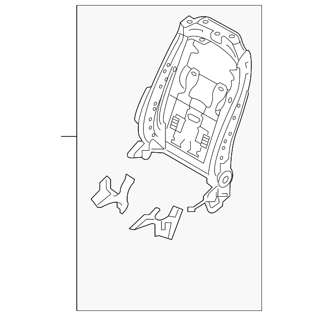 88310-C6100 Деталь SEAT BACK FRAME, LEFT