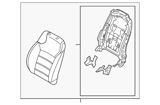 88301-C6000C61 Деталь SEAT BACK ASSY, LEFT
