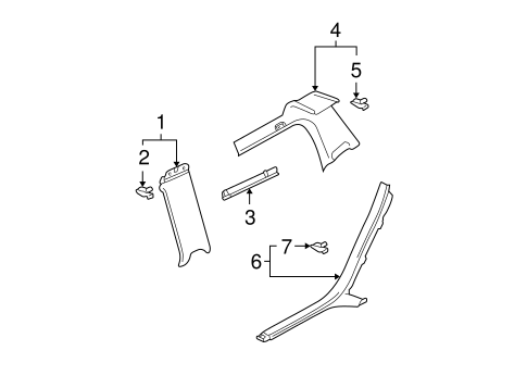 A4 Quattro INTERIOR TRIM - QUARTER PANELS 2