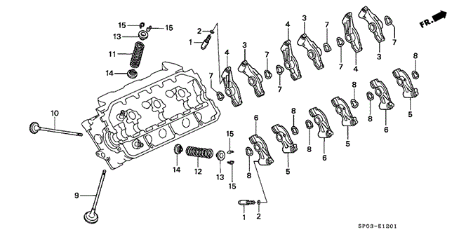 LEGEND SEDAN VALVE - ROCKER ARM (R.)