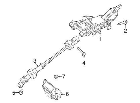 Explorer STEERING COLUMN ASSEMBLY