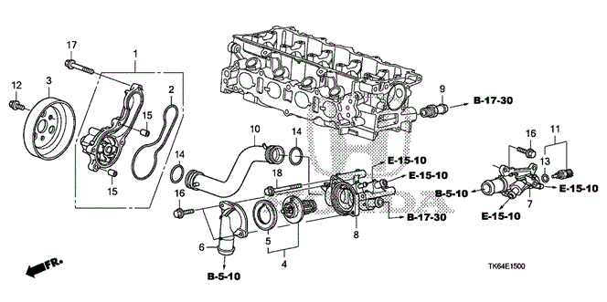 ENGINE/WATER PUMP for 2010 Honda FIT #1
