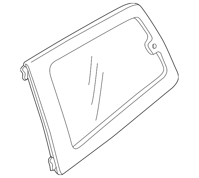 6121A256 Деталь QUARTER GLASS, RIGHT