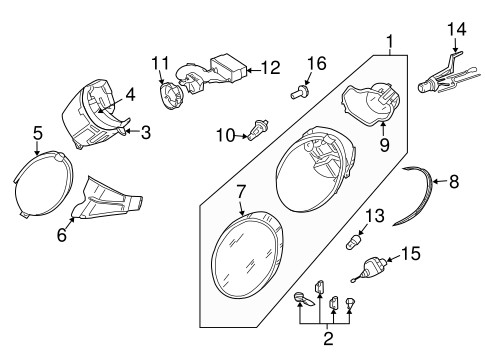 Beetle HEADLAMP COMPONENTS 4