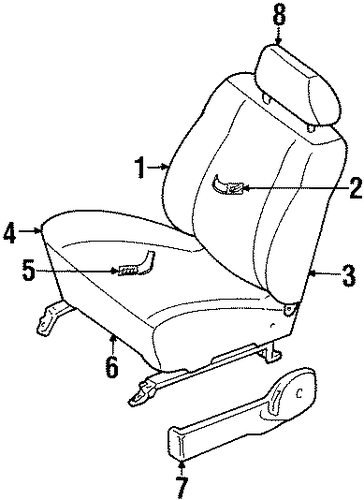 Escort FRONT SEAT COMPONENTS