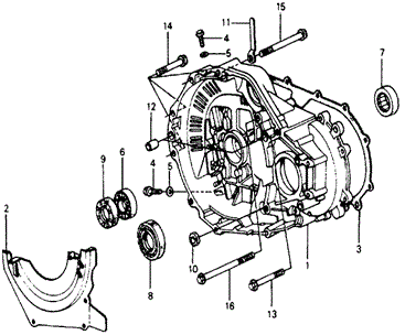 TRANSMISSION - HONDAMATIC/AT TORQUE CONVERTER HOUSING for 1978 Honda ACCORD HATCHBACK #1