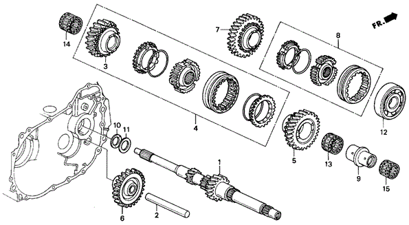 TRANSMISSION - MANUAL/MT MAINSHAFT (S,SI) for 1993 Honda DEL SOL #1