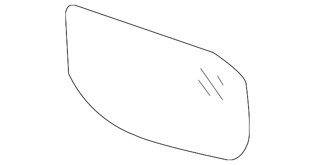 963657S600 Деталь MIRROR GLASS, RIGHT