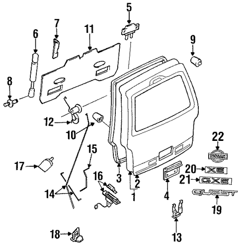 Quest EXTERIOR TRIM - LIFT GATE