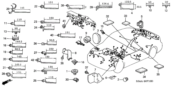 ELECTRICAL / EXHAUST / HEATER / FUEL/HARNESS BAND - BRACKET for 2004 Honda CIVIC SEDAN #1