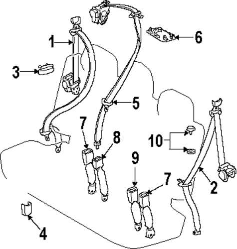 Land Cruiser THIRD ROW SEAT BELTS