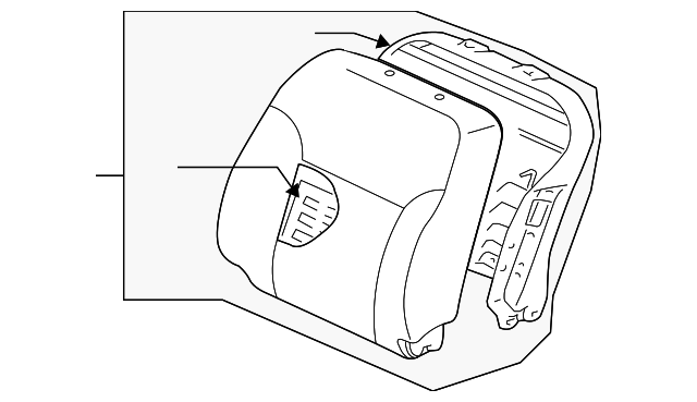 MR595753YB Деталь SEAT BACK ASSY, LEFT