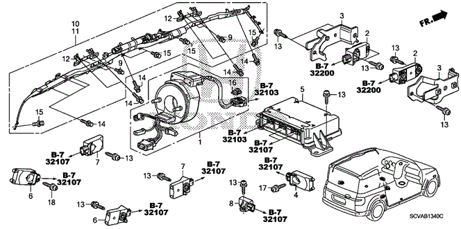 ELECTRICAL / EXHAUST / HEATER / FUEL/SRS UNIT for 2007 Honda ELEMENT #1