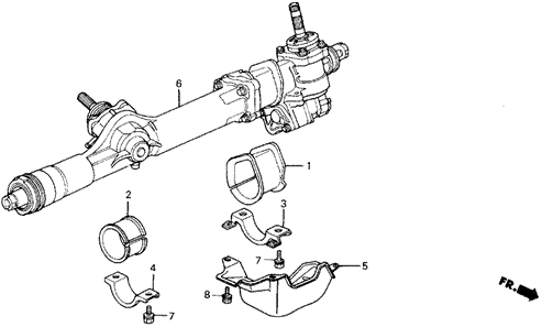 CHASSIS/P.S. GEAR BOX 4WS for 1991 Honda PRELUDE #1