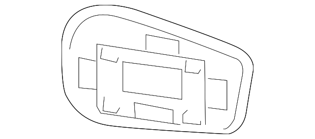 91039CA110 Деталь MIRROR GLASS, LEFT