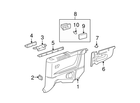 Solara INTERIOR TRIM - QUARTER PANELS 2