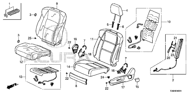 ILX FRONT SEAT (L.) (POWER SEAT)