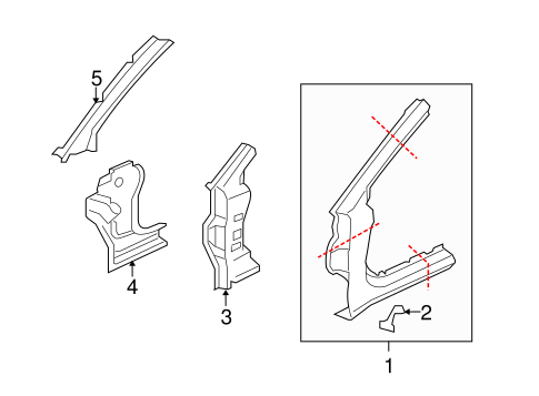 Lancer HINGE PILLAR