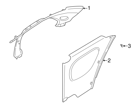 Impreza INTERIOR TRIM - QUARTER PANELS