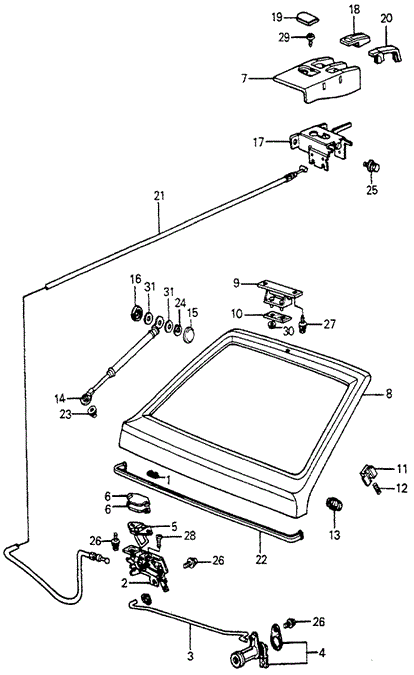 BODY / AIR CONDITIONING/TAILGATE 3DR for 1983 Honda ACCORD HATCHBACK #1