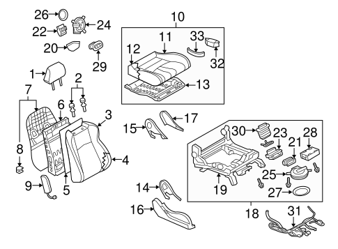 370Z PASSENGER SEAT COMPONENTS 2