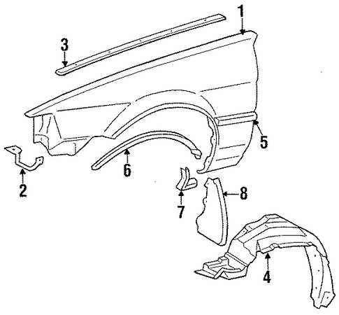 Corolla EXTERIOR TRIM - FENDER